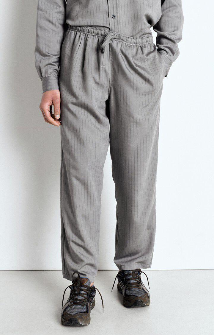 american vintage Pantalon homme Okyrow - SOURIS RAYE Gris - E25