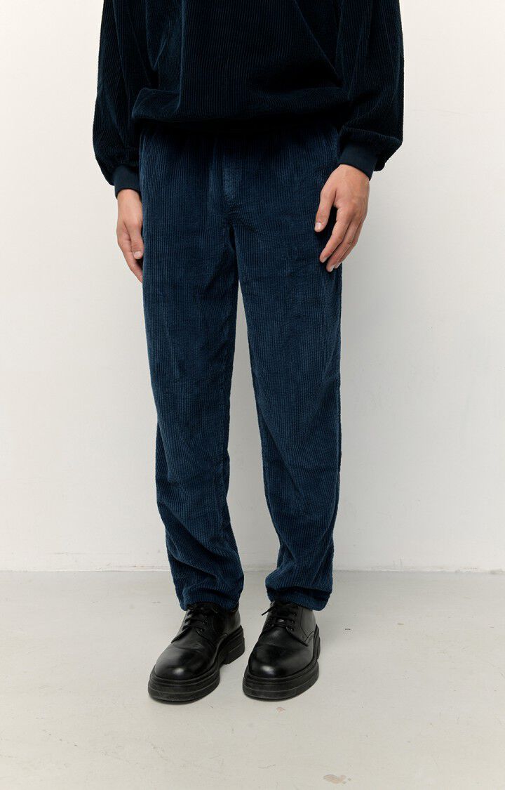 american vintage Pantalon homme Padow - ABYSSE Bleu - H22