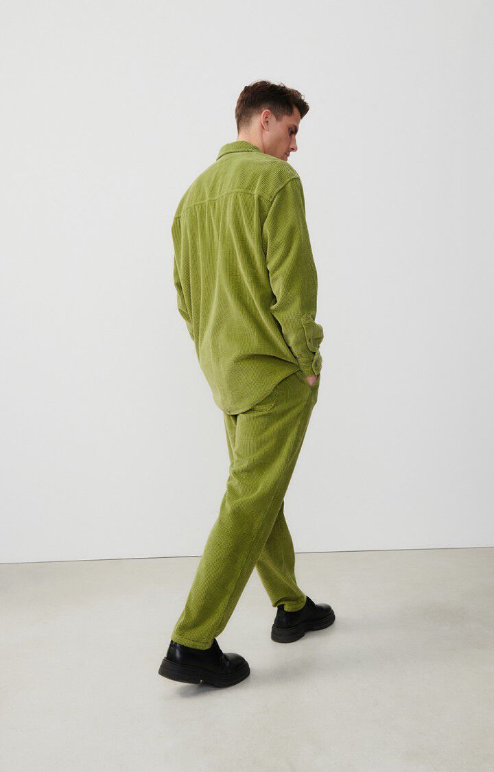 American Vintage Pantalon Homme Padow - CAMELEON VINTAGE Vert - E24