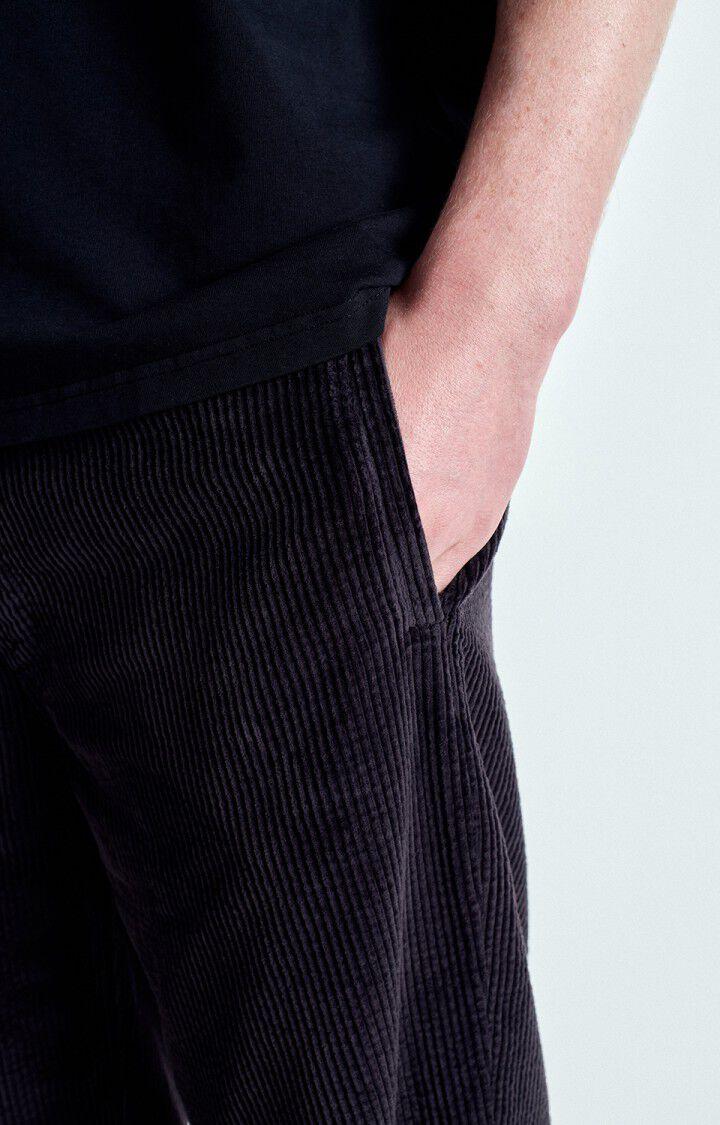 American Vintage Pantalon Homme Padow - CARBONE VINTAGE Noir - E25