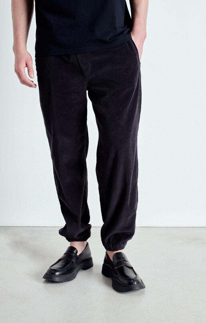 American Vintage Pantalon Homme Padow - CARBONE VINTAGE Noir - E25