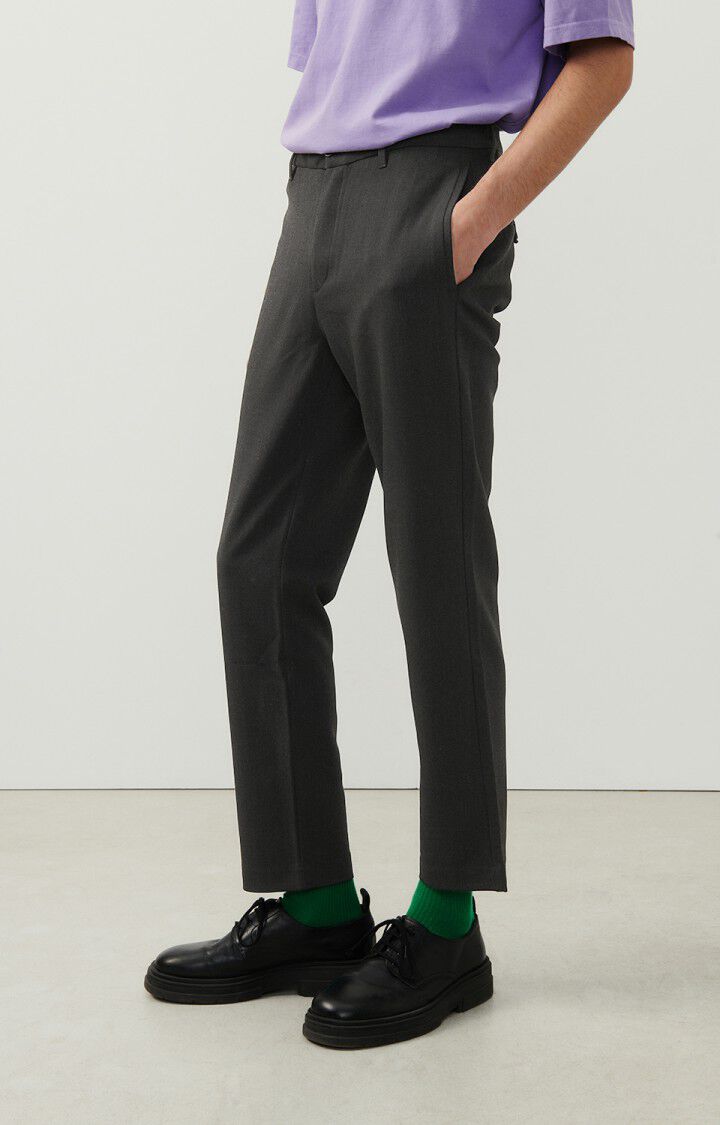 american vintage Pantalon homme Pukstreet - CARBONE CHINE Noir - H24