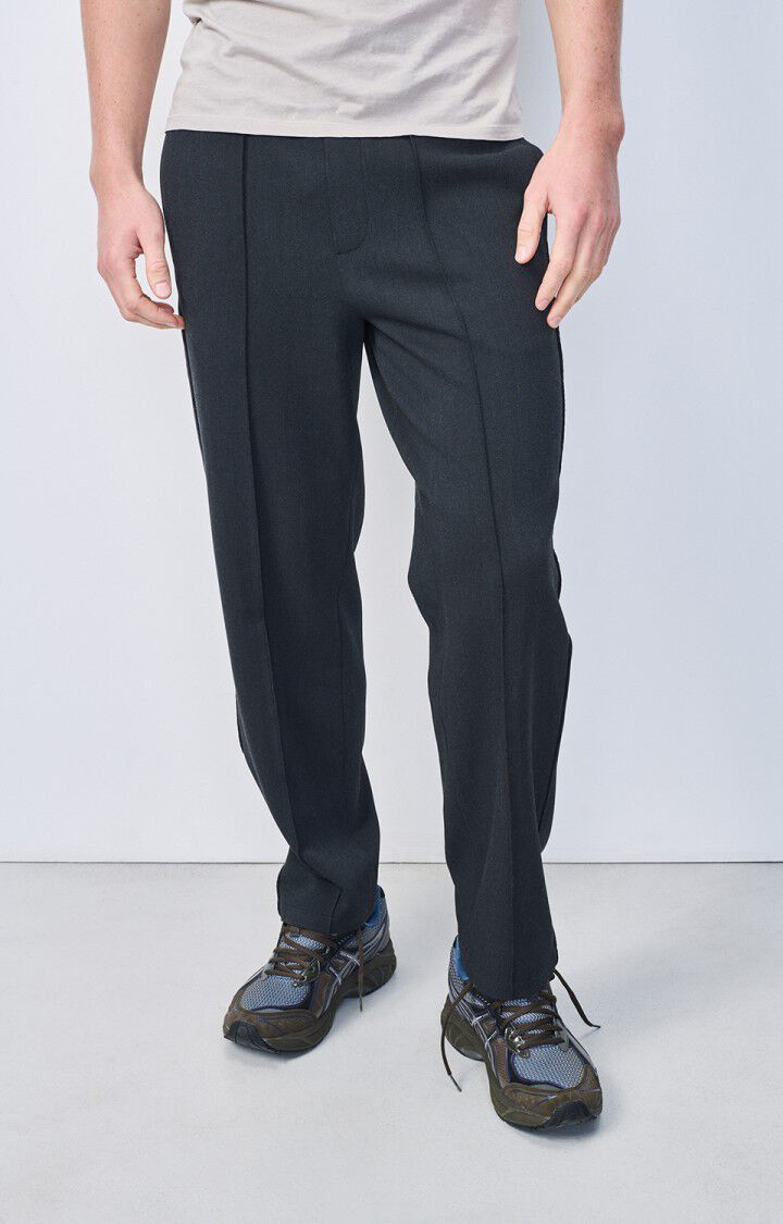 american vintage Pantalon homme Pukstreet - CARBONE CHINE Noir - H24