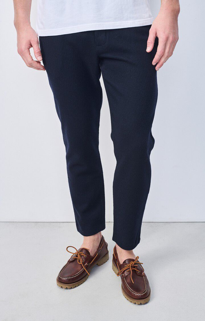 american vintage Pantalon homme Pylow - NAVY Bleu - E22