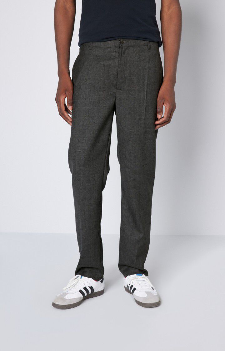 american vintage Pantalon homme Tabinsville - GRIS CHINE Gris - E23