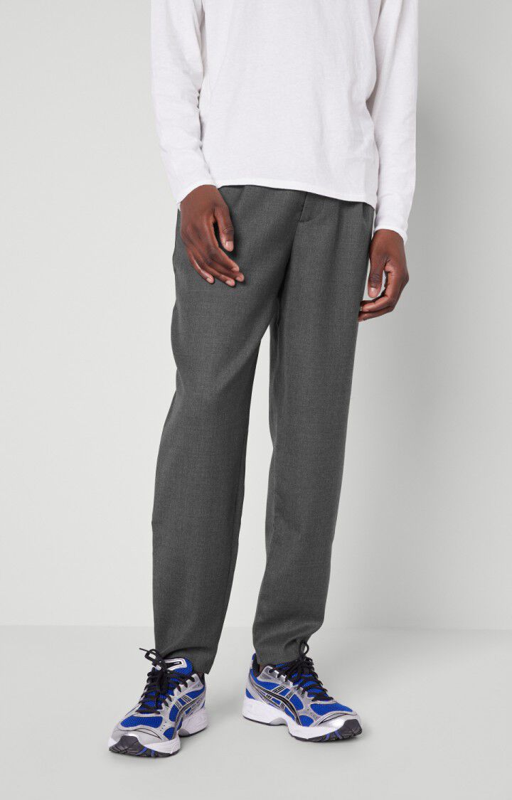 american vintage Pantalon homme Tabinsville - GRIS CHINE Gris - H21