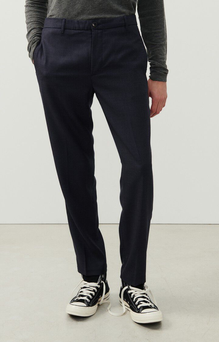 american vintage Pantalon homme Tabinsville - NAVY CHINE Bleu - H23