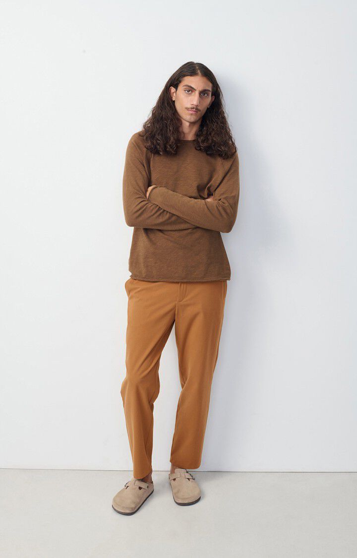 American Vintage Pantalon Homme Tybay - CAMEL Marron - E25