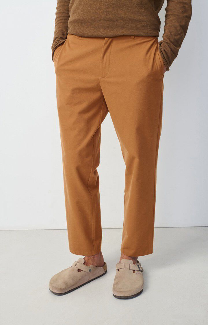 american vintage Pantalon homme Tybay - CAMEL Marron - E25