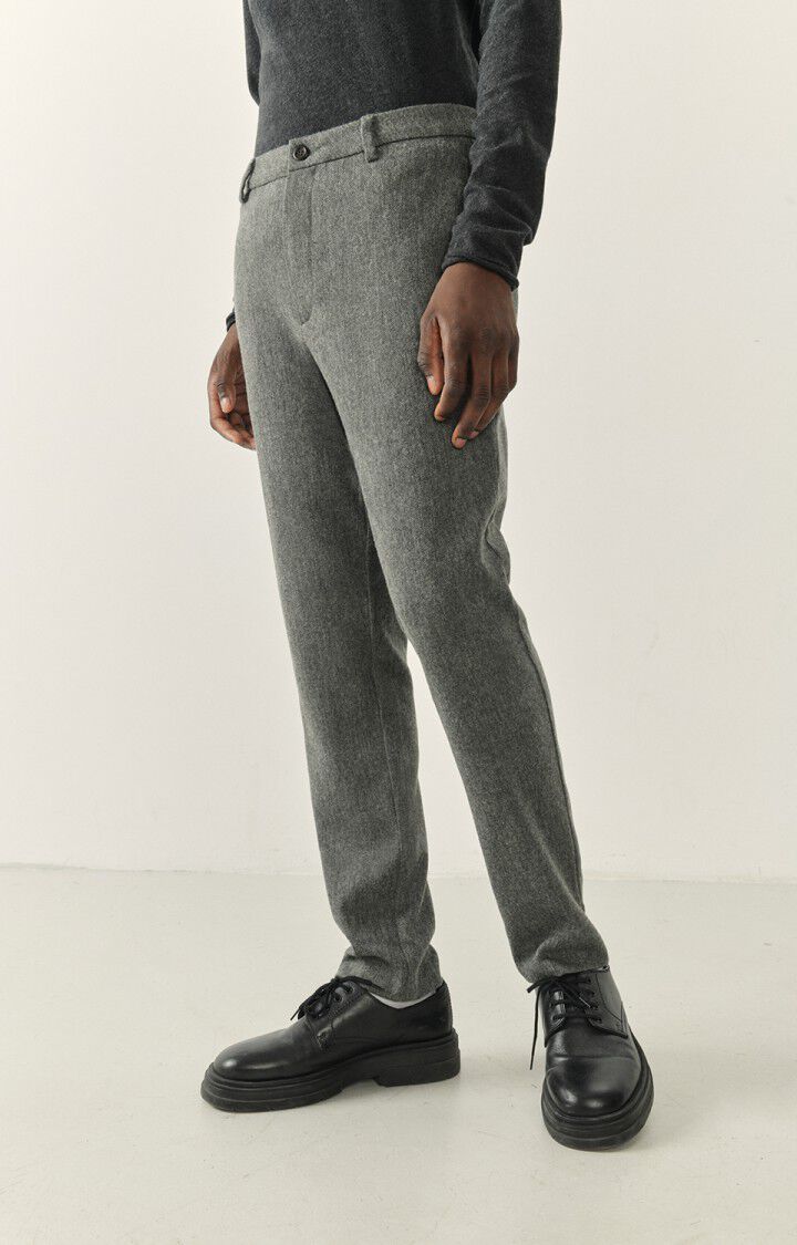 American Vintage Pantalon Homme Weftown - GRIS CHINE Gris - E23