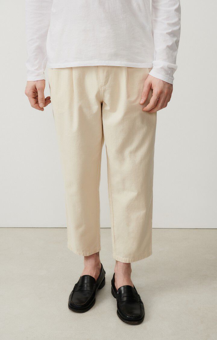 american vintage Pantalon homme Zarydok - ECRU Beige - E24