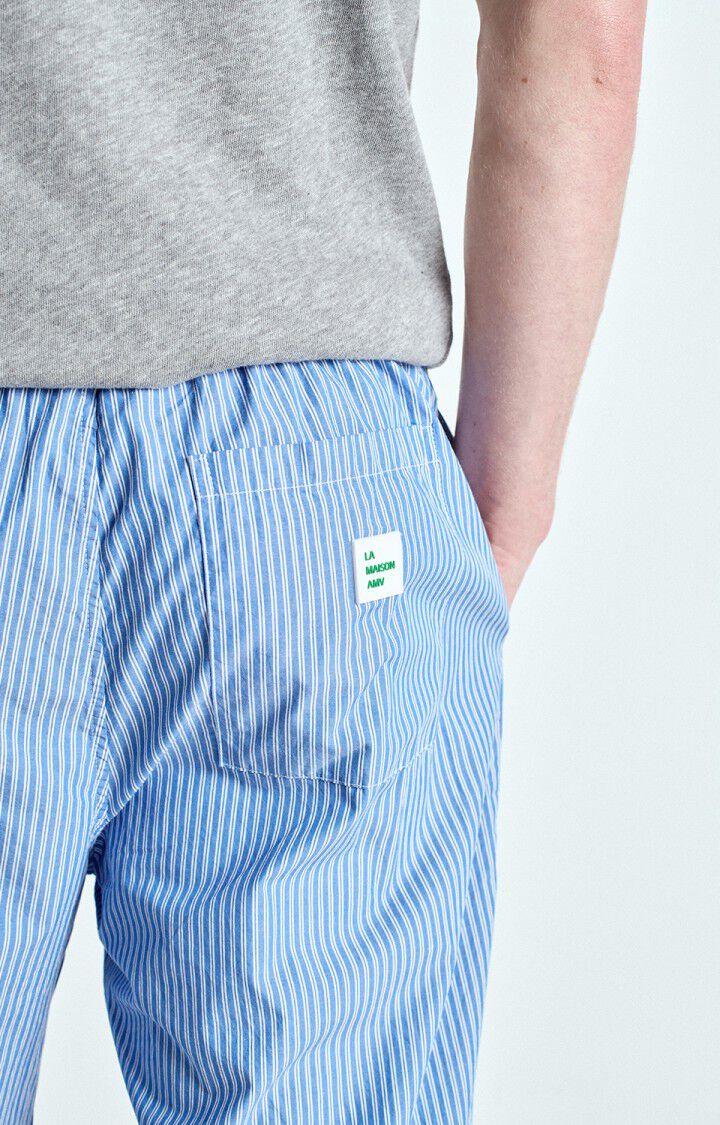 American Vintage Pantalon Homme Zatybay - RAYURES AQUA Bleu - E25