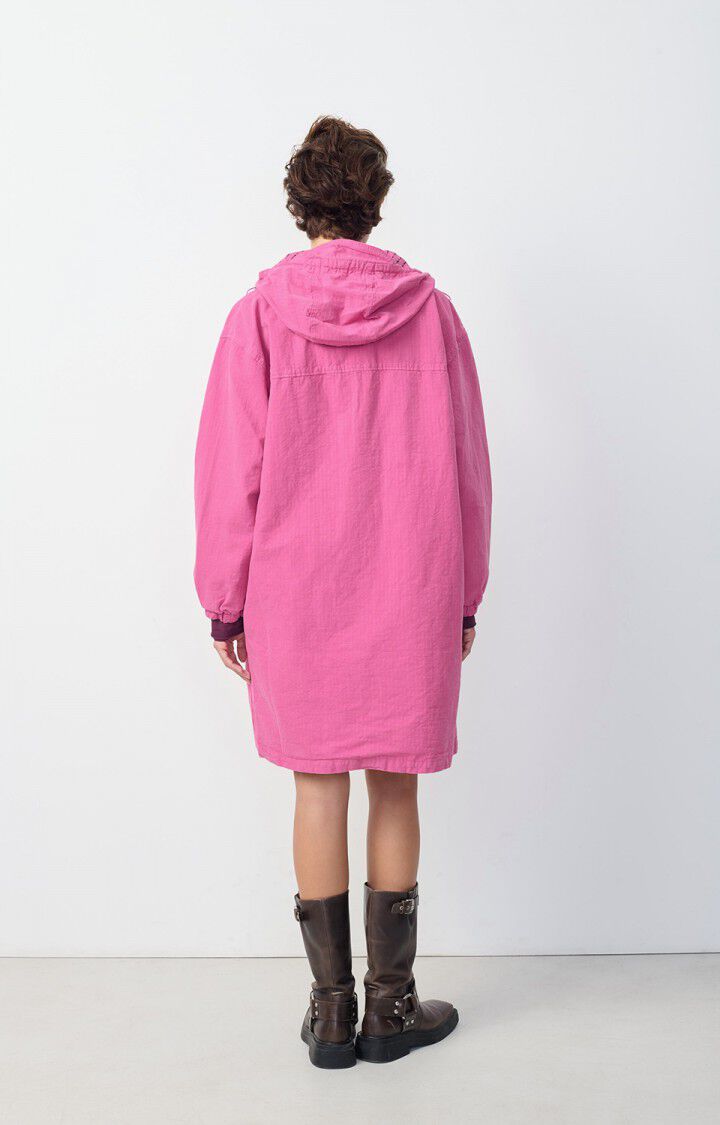 American Vintage Parka Femme Rygybay - MILKSHAKE 58 Manches Longues Rose - H24