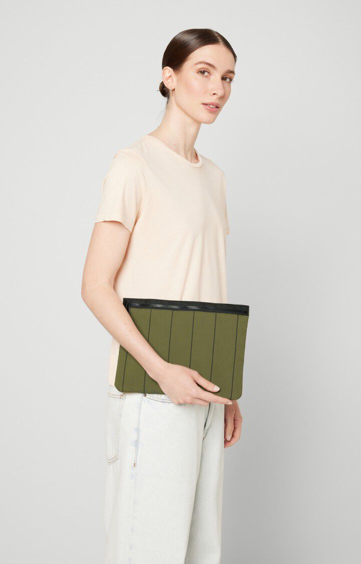 american vintage Pochette Elvin - SERPENT FUNAMBULE Vert - H15