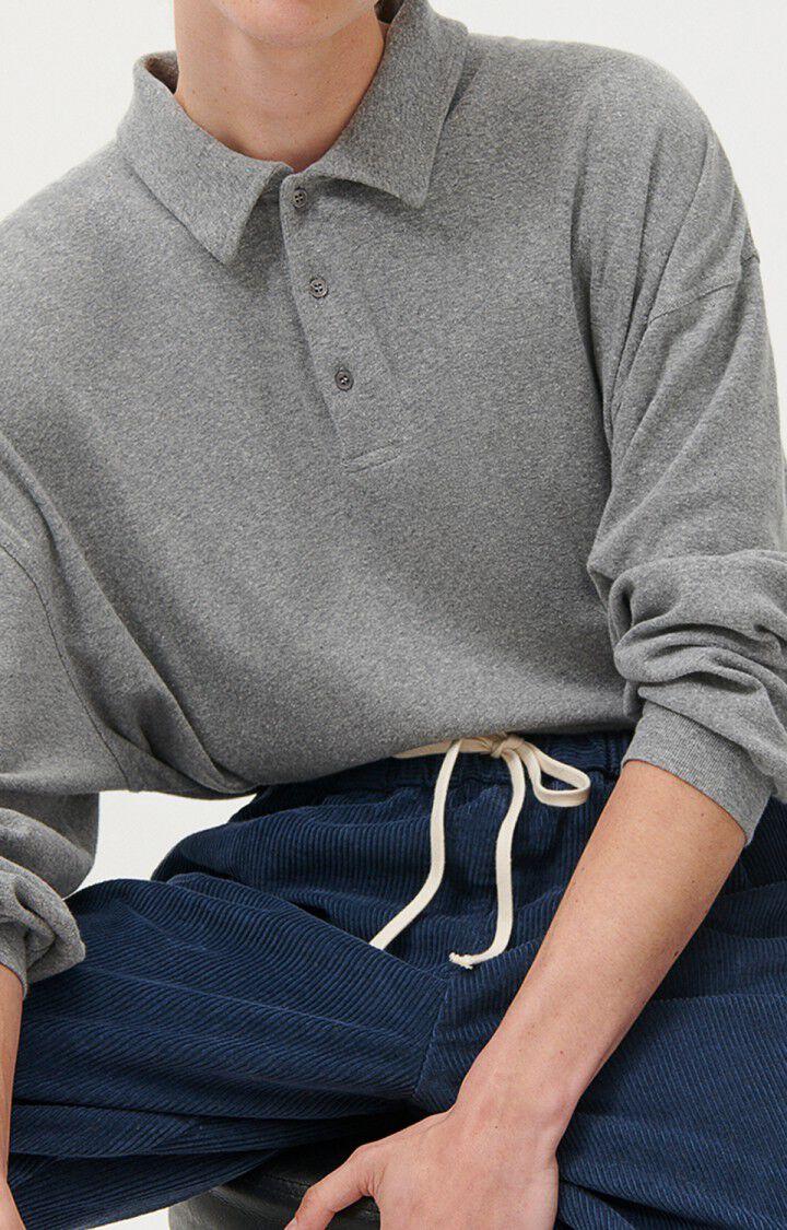 american vintage Polo homme Rilibay - GRIS CHINE Gris - H21