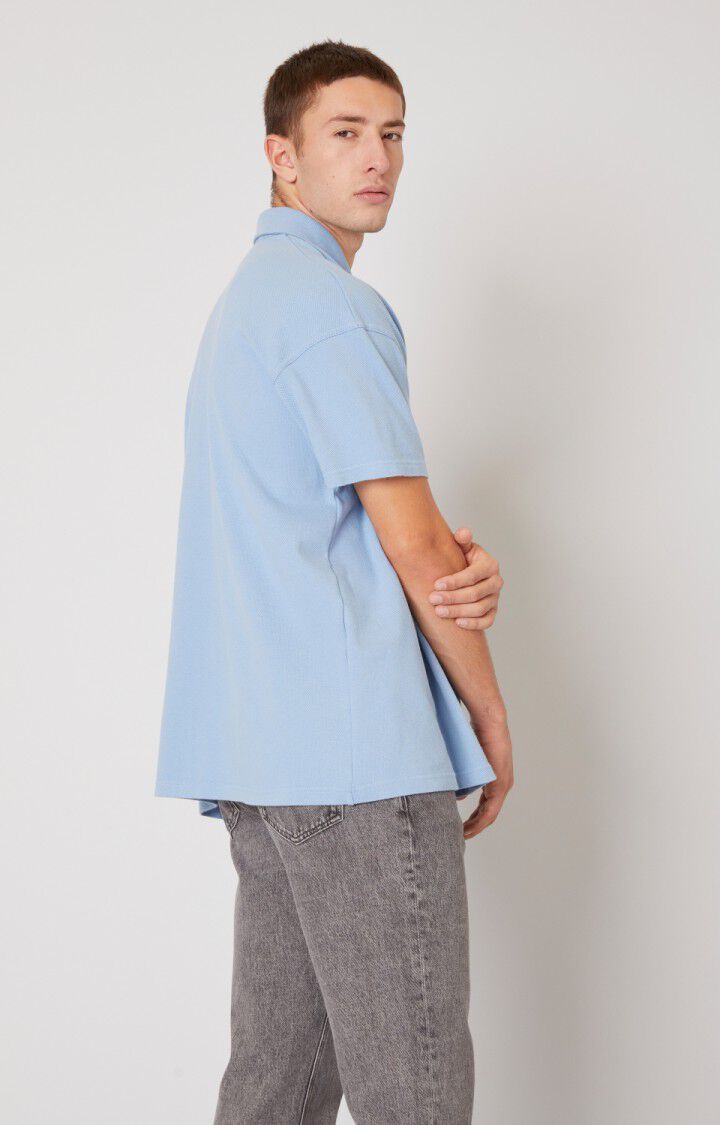 American Vintage Polo Mixte Kaoukat - OCEANIE Manches Courtes Bleu - E21