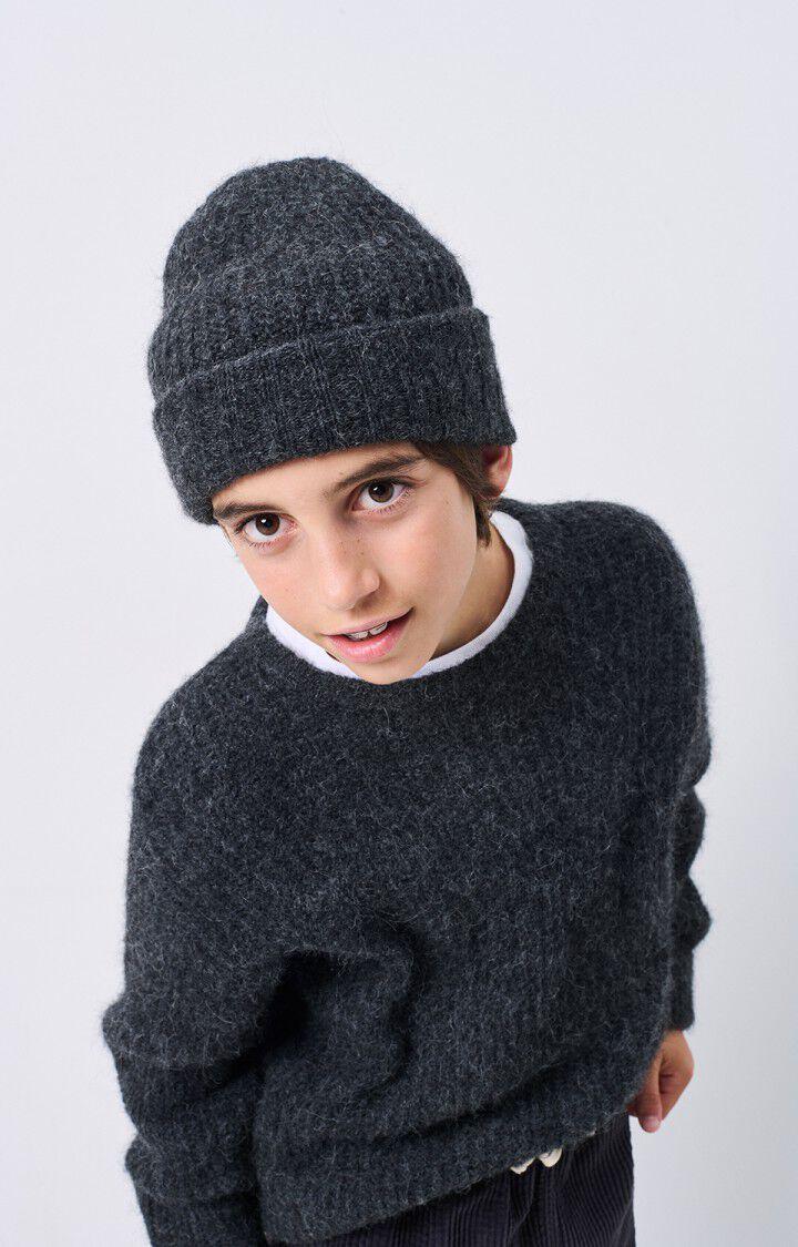 American Vintage Pull Enfant East - ANTHRACITE CHINE 30 Manches Longues Gris - E25