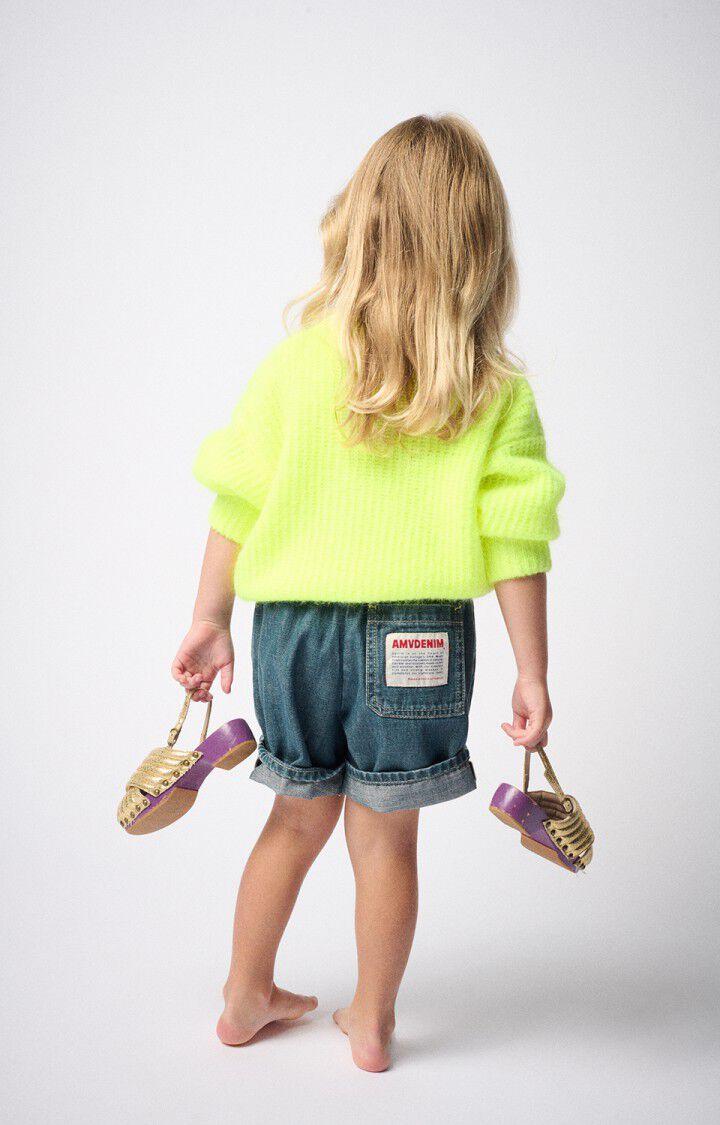 American Vintage Pull Enfant East - JAUNE FLUO 30 Manches Longues Jaune - E25