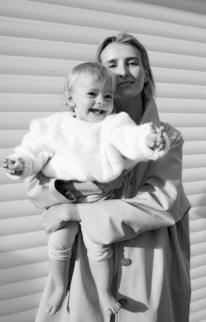 American Vintage Pull Enfant East - JAUNE FLUO 30 Manches Longues Jaune - E25