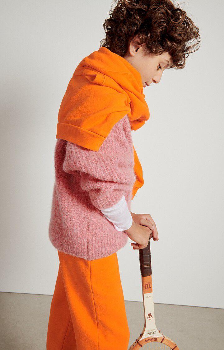 American Vintage Pull Enfant East - ORCHIDEE CHINE 30 Manches Longues Rose - H24