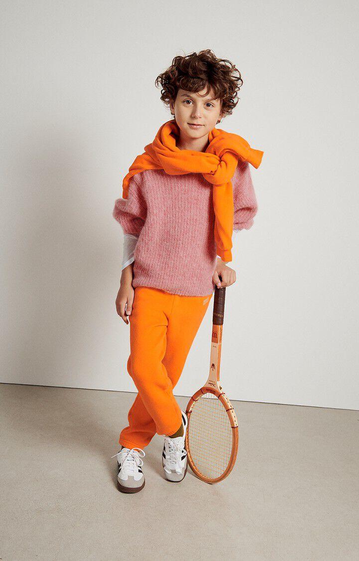 American Vintage Pull Enfant East - ORCHIDEE CHINE 30 Manches Longues Rose - H24