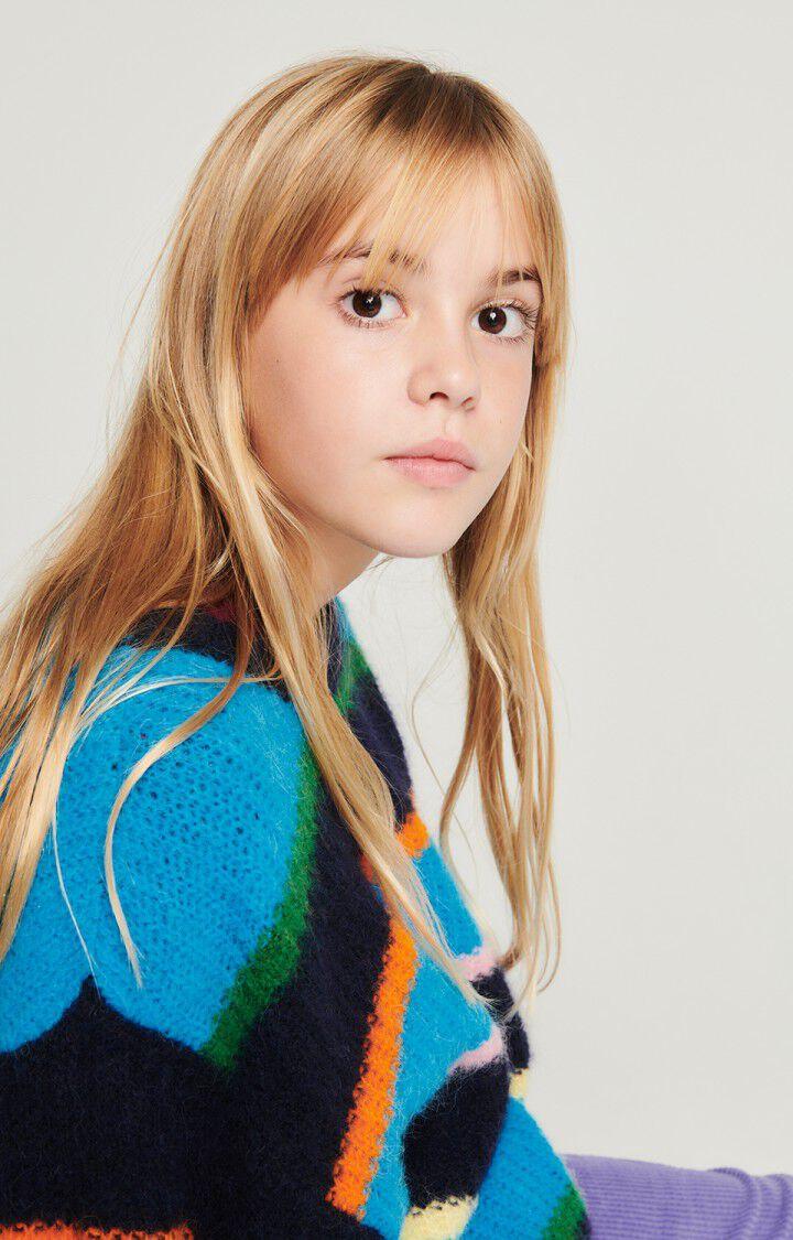 American Vintage Pull Enfant East - RAYURES BLEUES 30 Manches Longues Bleu - H23