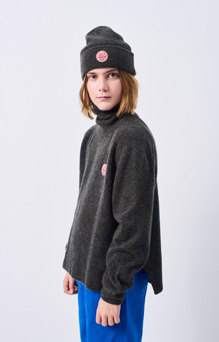 American Vintage Pull Enfant Raxow - ANTHRACITE CHINE 35 Manches Longues Gris - H24