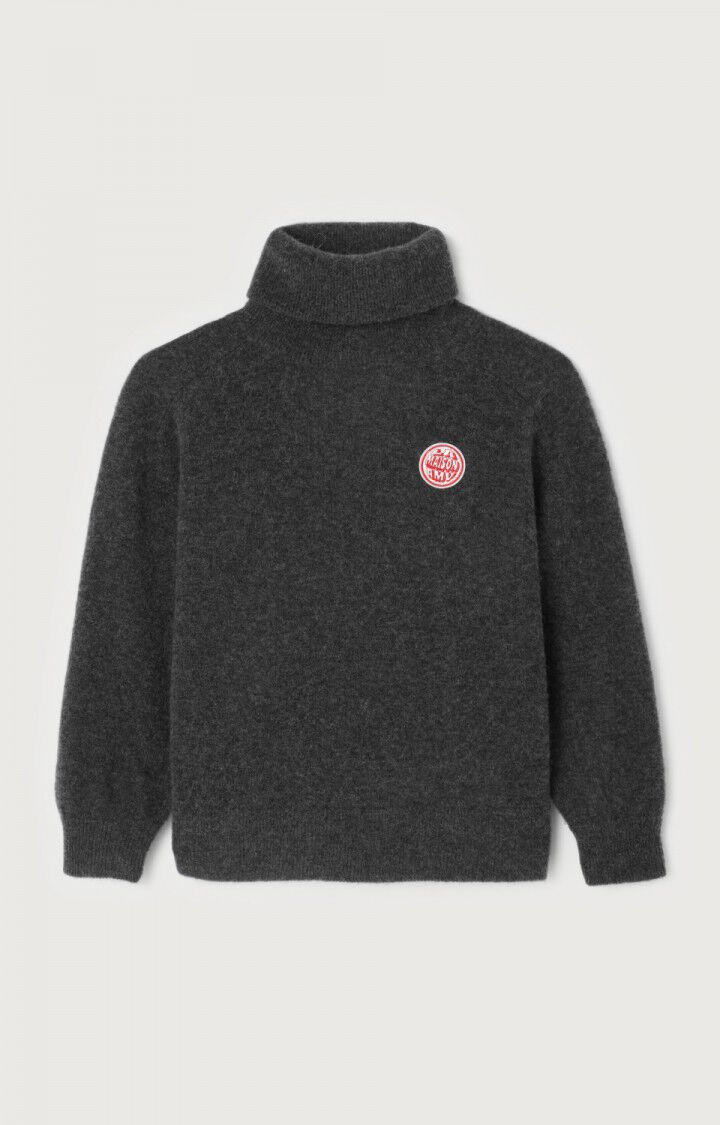 American Vintage Pull Enfant Raxow - ANTHRACITE CHINE 35 Manches Longues Gris - H24