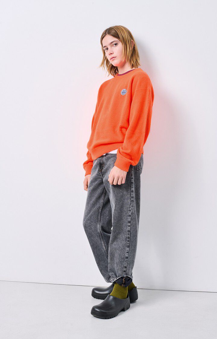 American Vintage Pull Enfant Raxow - FEU FLUO 32 Manches Longues Orange - H24