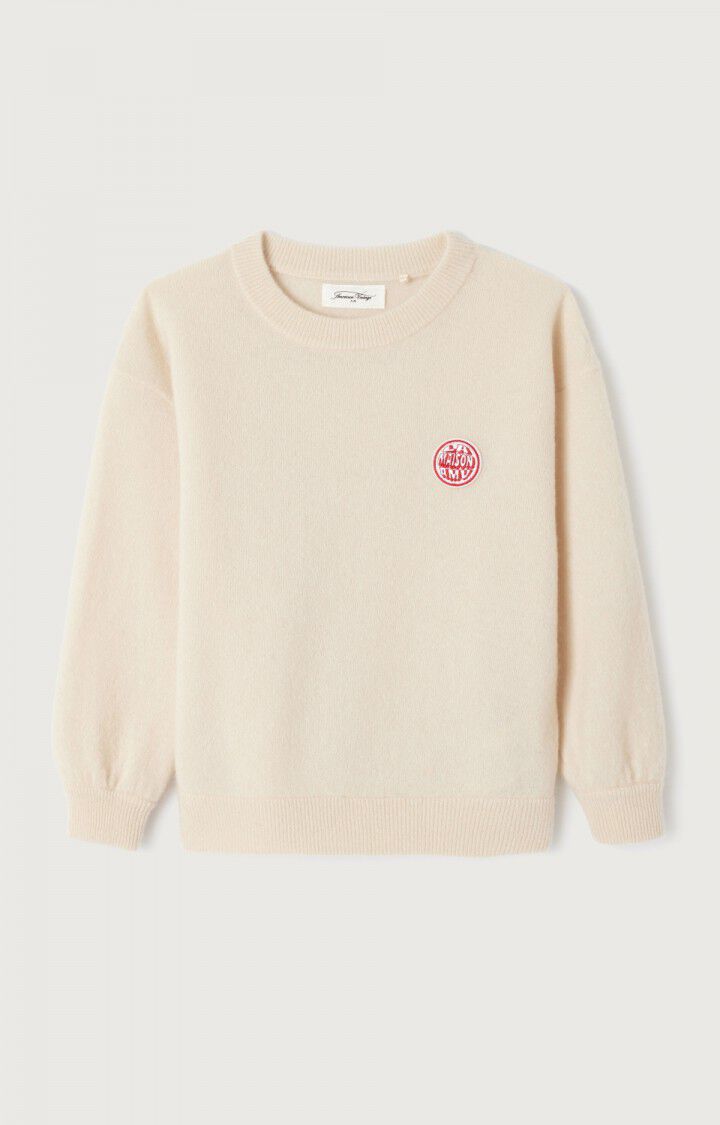 American Vintage Pull Enfant Raxow - NATUREL 32 Manches Longues Beige - H24