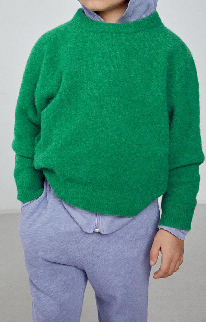 american vintage Pull enfant Razpark - CORIANDRE CHINE 34 Manches longues Vert - E23