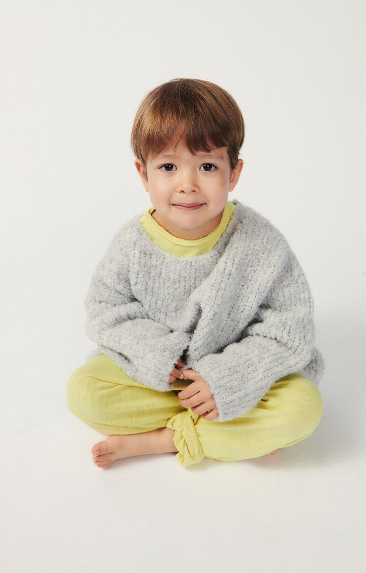 American Vintage Pull Enfant Zolly - GRIS CHINE 26 Manches Longues Gris - E24