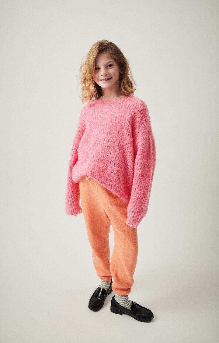 American Vintage Pull Enfant Zolly - PINKY 26 Manches Longues Rose - E24