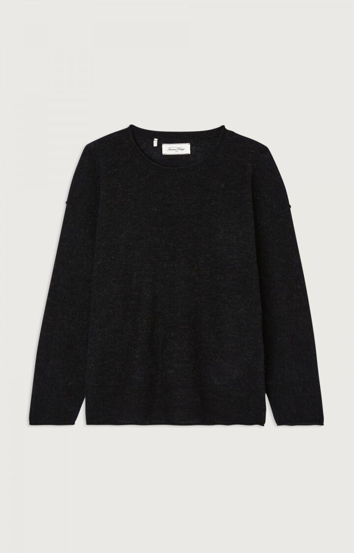 American Vintage Pull Enfant Zyrobow - CHARBON CHINE 28 Manches Longues Noir - H23