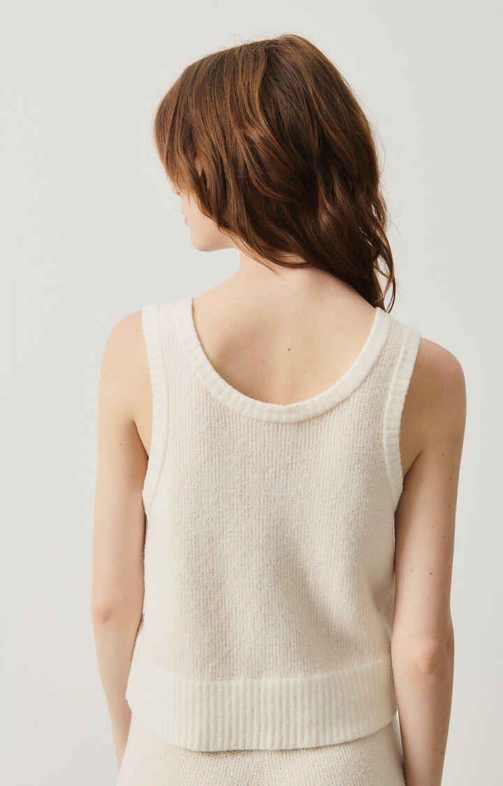 American Vintage Pull Femme Blimy - ECRU 0 Sans Manches Beige - H24