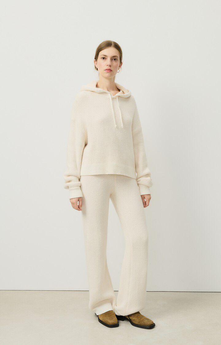 American Vintage Pull Femme Blimy - ECRU 49 Manches Longues Beige - H24