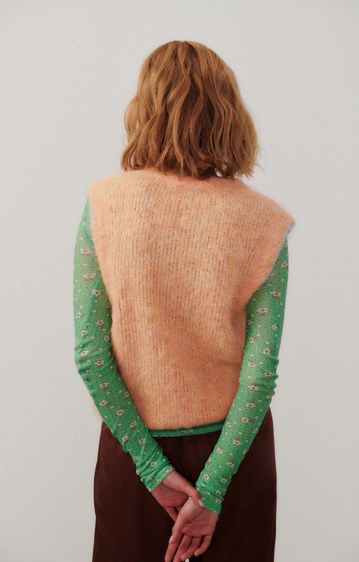 American Vintage Pull Femme Bymi - ABRICOTIER CHINE 0 Sans Manches Orange - E24