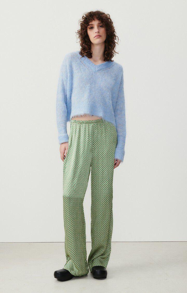 American Vintage Pull Femme Bymi - FONTAINE CHINE 47 Manches Longues Bleu - E24