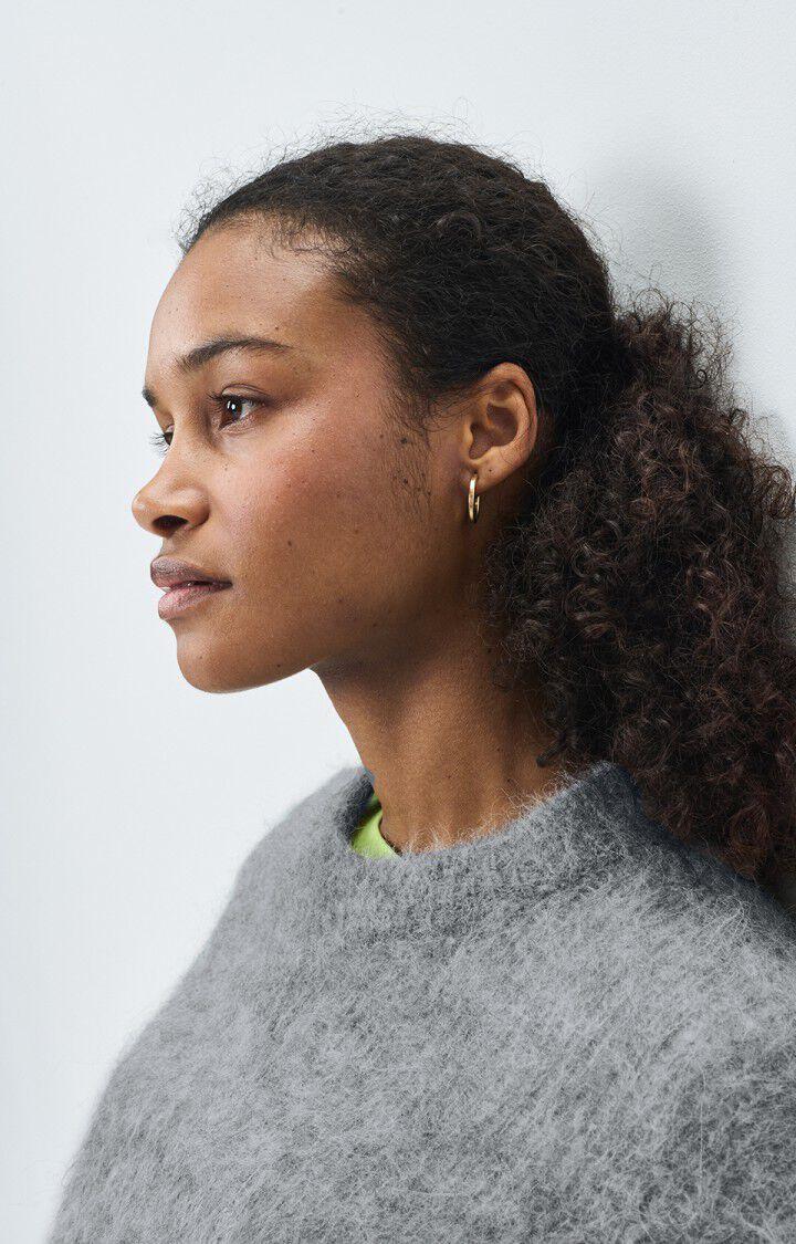 American Vintage Pull Femme Bymi - GRIS CHINE 51 Manches Longues Gris - E25