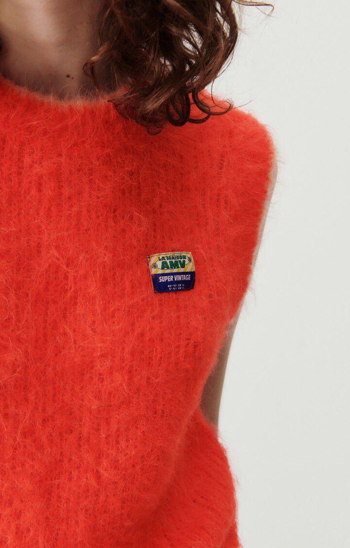 American Vintage Pull Femme Bymi - LOVE 0 Sans Manches Rouge - E24