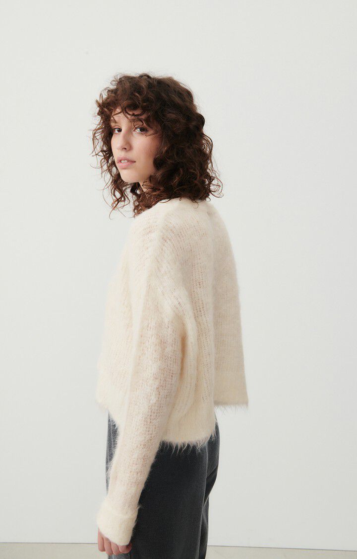 American Vintage Pull Femme Bymi - NACRE CHINE 47 Manches Longues Beige - E24