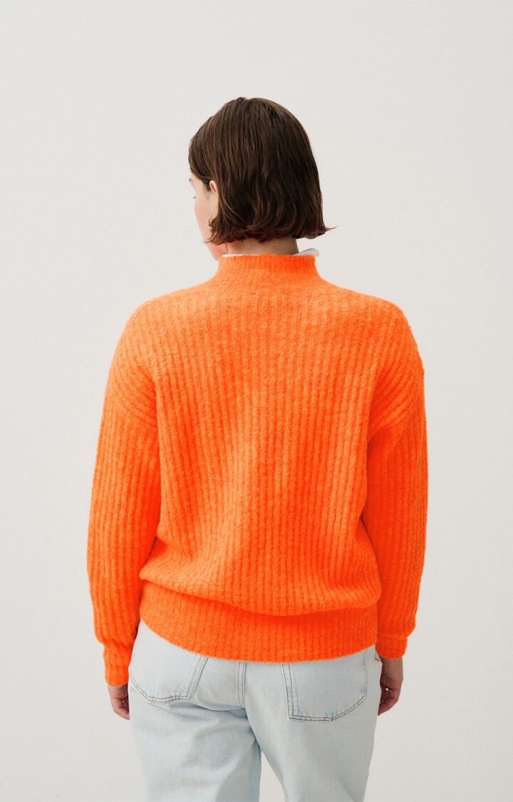American Vintage Pull Femme Cikoya - CAROTTE FLUO 50 Manches Longues Orange - H24