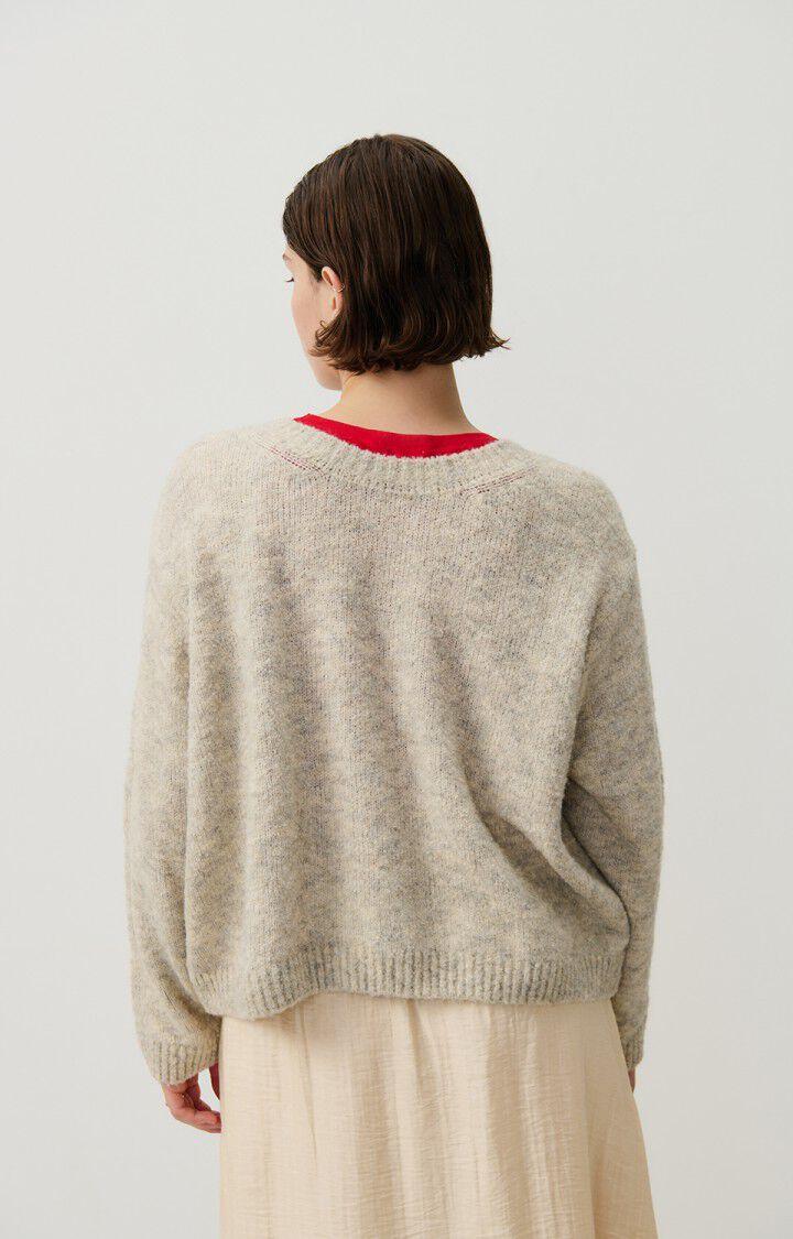 American Vintage Pull Femme Cikoya - POLAIRE CHINE 52 Manches Longues Gris - H24
