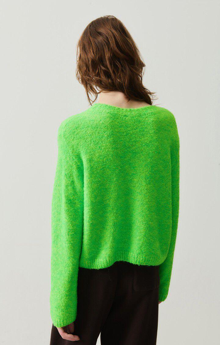 American Vintage Pull Femme Cikoya - VERT FLUO 52 Manches Longues Vert - H24