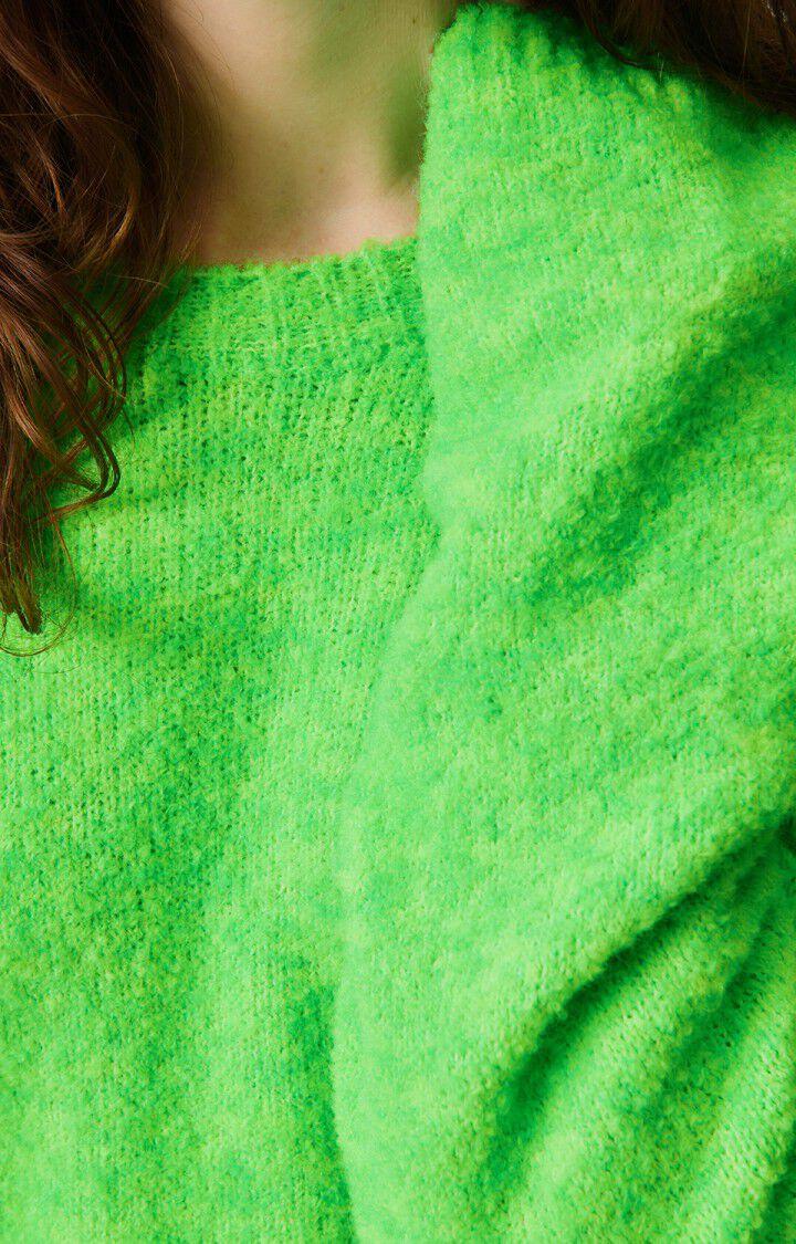 American Vintage Pull Femme Cikoya - VERT FLUO 52 Manches Longues Vert - H24