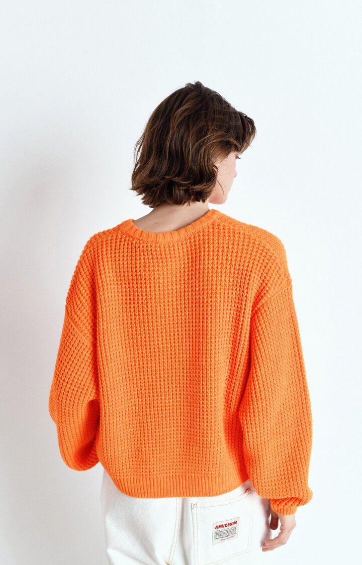 American Vintage Pull Femme Crashway - MELON FLUO 51 Manches Longues Orange - E25