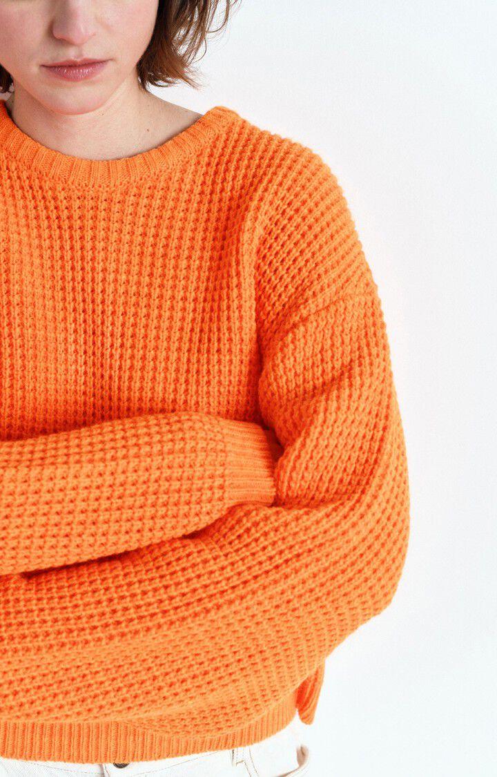 American Vintage Pull Femme Crashway - MELON FLUO 51 Manches Longues Orange - E25