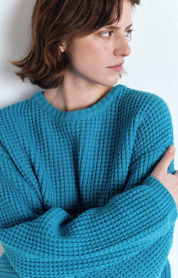 American Vintage Pull Femme Crashway - TROPICAL 51 Manches Longues Bleu - E25