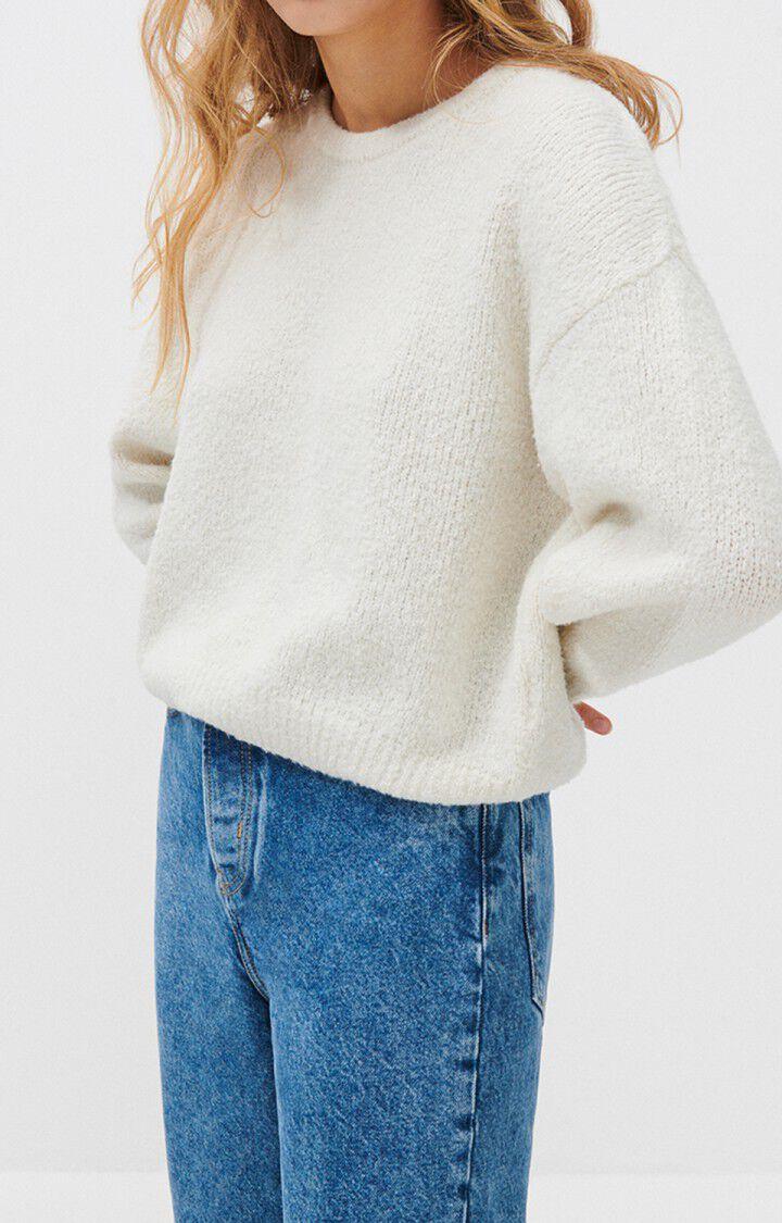 american vintage Pull femme Cutebay - NACRE Manches longues Beige - E21