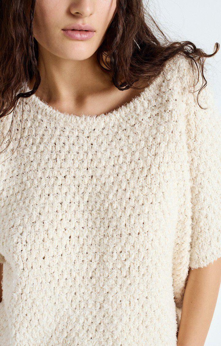 American Vintage Pull Femme Cyanbay - NACRE 29 Manches Courtes Beige - E25